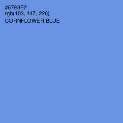 #6793E2 - Cornflower Blue Color Image